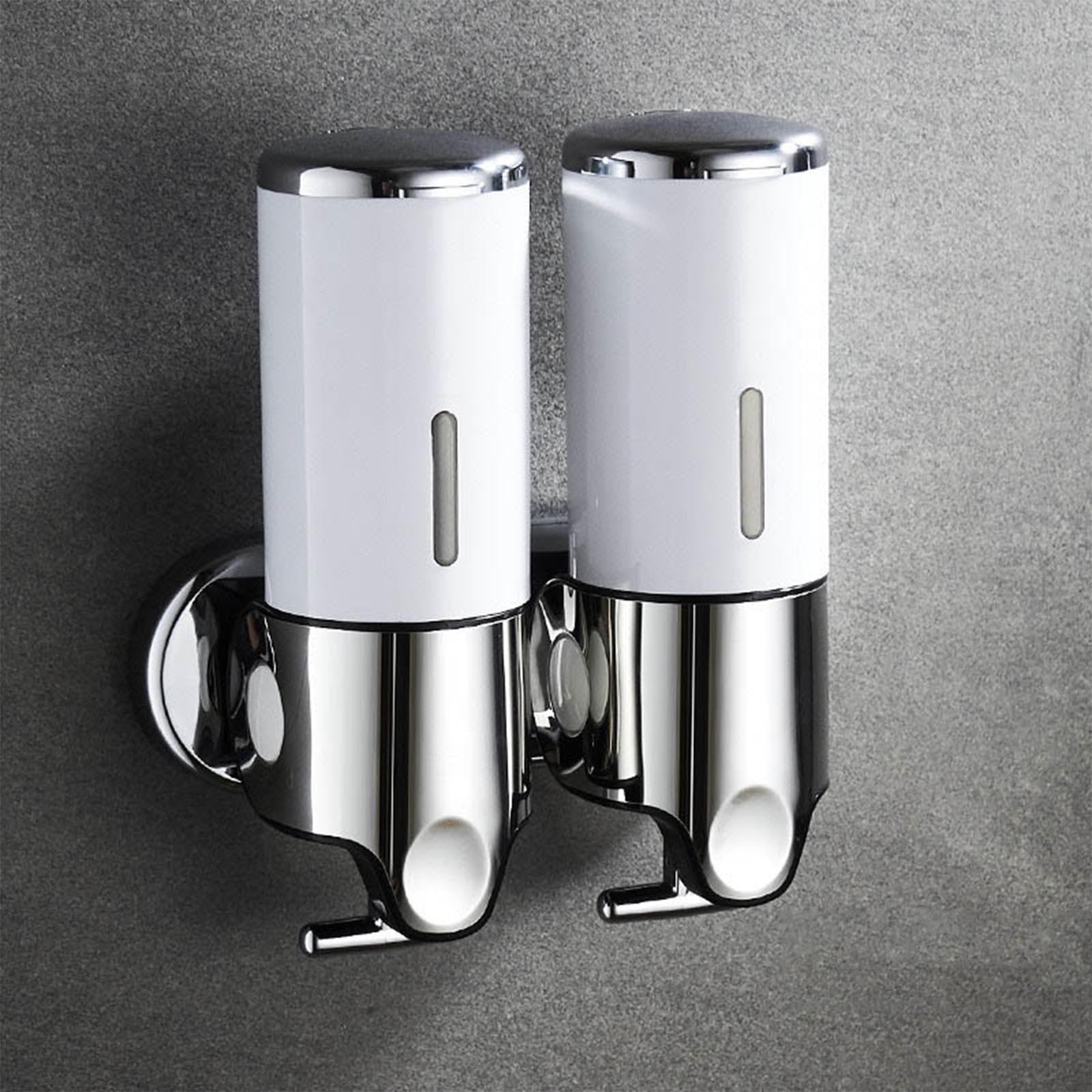 Lunxisen 1 Pcs Wall Mounted Shower Gel Dispenser Hands Free Soap Pump for Bathroom Kitchen Hotel Commercial Use Automatic Liquid Soap Dispenser