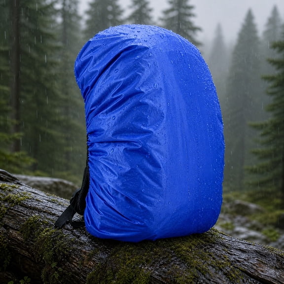 Lunxisen 1 Pcs Waterproof Backpack Rain Cover Hiking Trekking Cycling Outdoor Rain Protector Elastic Strap Reusable(M)
