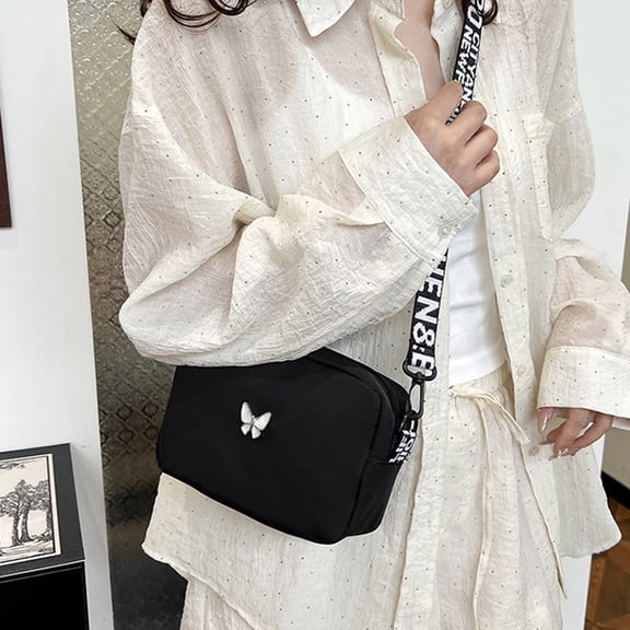 Lunxisen 1 Pcs Women Fashion Handbags Purses Shoulder Bags Casual Tote Bag Crossbody Bags, Butterflies Handbag Set Gift for Ladies Girls