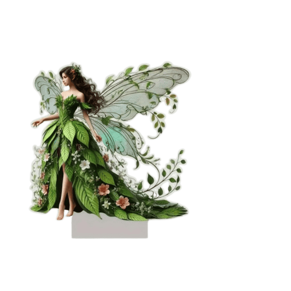 Lunxisen 1 pcs Fairy Desktop2D Flat Acrylic Elf Tabletop Ornament, Creative Decoration for Home Table Top Study Room Bookshel Office