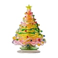 thumbnail image 1 of Lunxisen 1 pcs Tabletop Mini Christmas Tree Artificial Mini Xmas Miniature Pine Christmas Tree with Linen Base for Xmas Holiday Decorations Indoor Home Kitchen Dining Table, 1 of 6