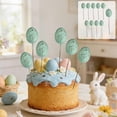 thumbnail image 1 of Lunxisen 10 Pcs Easter Egg Shaped Cake Topper Spring Party Decor Floral Vase Insert Baking Accessory, 1 of 8