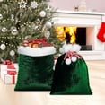 thumbnail image 1 of Lunxisen 2 Christmas Santa Claus Bag with Drawstring Pink Velvet Large Santa Gift Sack Gift Candy Bag for Xmas Stocking Stuffer, 1 of 5
