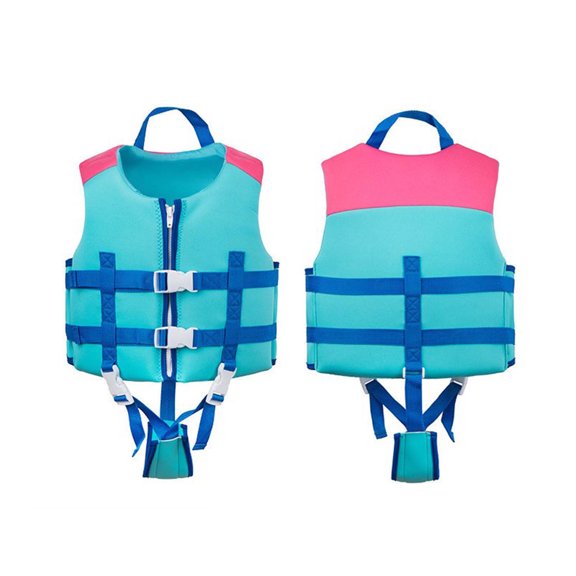 Lunxisen 2 Pcs Children's Jacket High Buoyancy Swim Top for Snorkeling Zippered Tank Top Water Safety Flotation Aid(L)