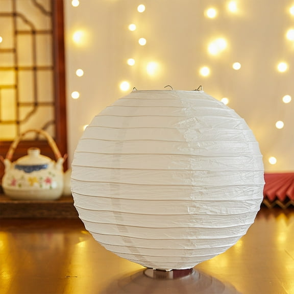 Lunxisen 2 Pcs Colorful Paper Lanterns Multi-Color Chinese Hanging Round Paper Lanterns for Wedding, Birthday, Baby Shower, Classroom,Party,Home Decoration(30*30cm)