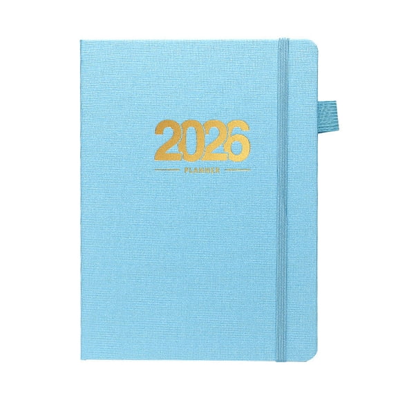 Lunxisen 2 Pcs Daily Planner Undated A5 To Do List Notebook Hourly Schedules, Spiral Appointment Planner for Women and Men, Hardcover, Inner Pocket