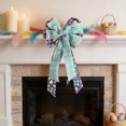 thumbnail image 1 of Lunxisen 2 Pcs Easter Wreath Bows,Colorful Bows for Wreath Pink Easter Bunny Eggs Flower Decoration Bows for Indoor Outdoor Holiday Spring Easter Party Decor, 1 of 8