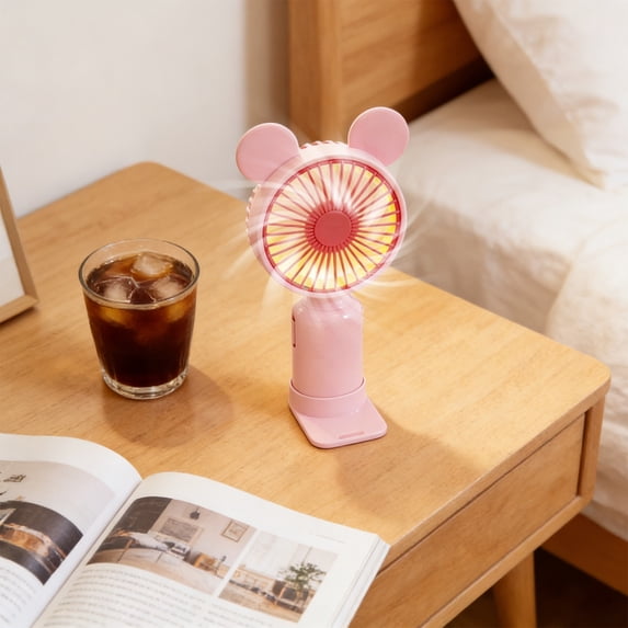 Lunxisen 2 Pcs Handheld Fan Portable Rechargeable Personal Cooling Fan for Outdoor Travel Desk Use USB Operated Mini Fan