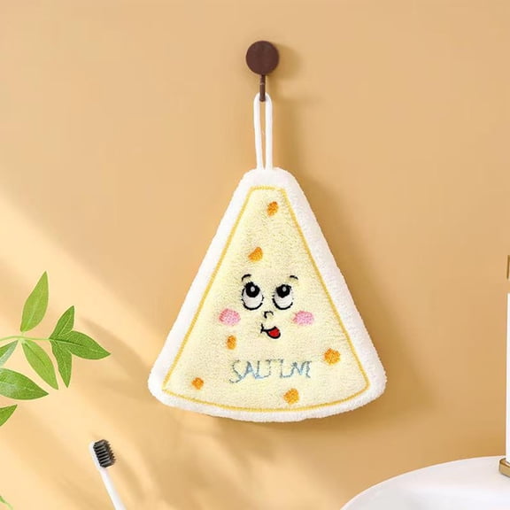 Lunxisen 2 Pcs Kitchen Dish Towel Cute Food Theme Kitchen Dishcloth Check Absorbent Drying Cleaning Dishcloth Bar Hilarious Hand Towel Gift for Baking