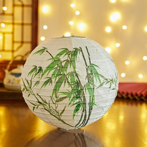 Lunxisen 2 Pcs Paper Lanterns for Home Decor, Restaurant, Church, Wedding, Birthday Party Decorations, Hanging Chinese Paper Lantern Lamps(30*30cm)