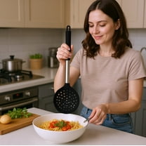 Lunxisen 2 Pcs Slotted Spoon,Stainless Steel Pasta Spider Strainer Ladle for Frying and Cooking, Frying Strainer Spoon, Kitchen Cooking Skimmer Colander