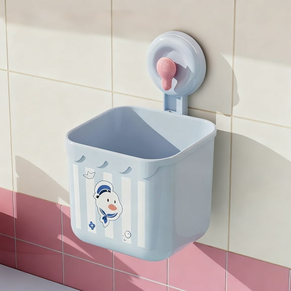 Lunxisen 2 Pcs Suction Cup Storage Holder, Movable Shower Shelf Suction Cup, No-Drill Wall-Mounted Storage Shelf for Bathroom Kitchen Storage Rack Shelfs Showers Accessories