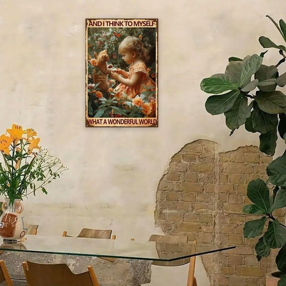 Lunxisen 2 Pcs Vintage Autumn Pumpkin Fall Metal Sign Retro Home Kitchen Coffee Bathroom Office Garden Wall Decor Tin Poster