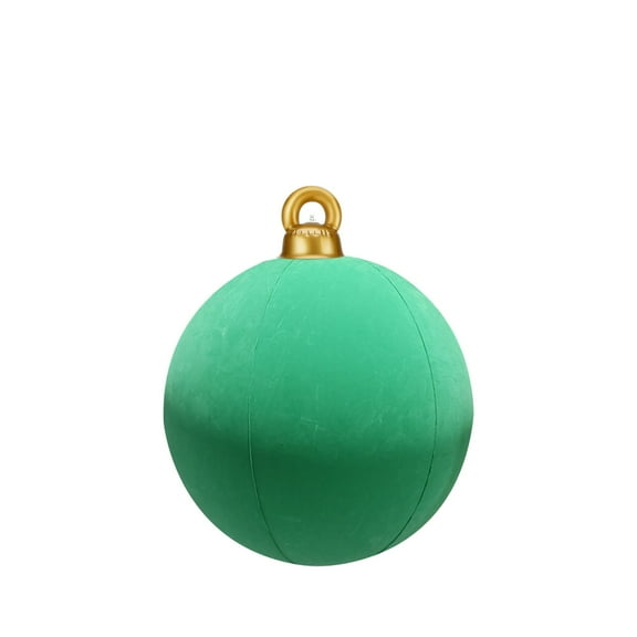 Lunxisen 2 pcs Velvet Christmas Inflatable Ball Ornament Xmas Inflatable Balls Flocked Blow up Christmas Ornaments Holiday Yard(15.7in)
