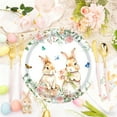thumbnail image 1 of Lunxisen 20 Pcs Party Tableware Set Spring Easter Rabbit Party Supplies Guests Plates Paper Napkins Plastic Forks for Birthday Baby Party, 1 of 9