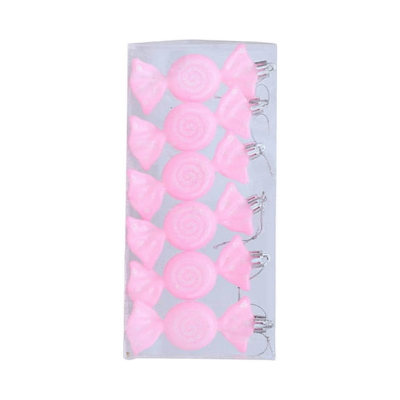 Lunxisen 24 Pcs Candy Christmas Ornaments Pastel Decoration for Christmas Tree Candy Tree Hanging Decor Land Party Supply Acrylic