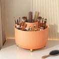 thumbnail image 1 of Lunxisen 3 Pcs Desktop Rotating Makeup Brush Organizer, Cosmetic Storage with Spinning Base, Vanity Desk Dresser Organizer for Brushes Lipstick, Beauty Counter Display Case, 1 of 9