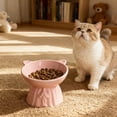 thumbnail image 1 of Lunxisen 3 Pcs Elevated Cat Food Bowl, Ceramic Raised and Tilted Water Bowl, Anti Vomiting and Protect Pets' Spines Dishes for Small Dog, Fat Faced Cat, Kitten, 1 of 9
