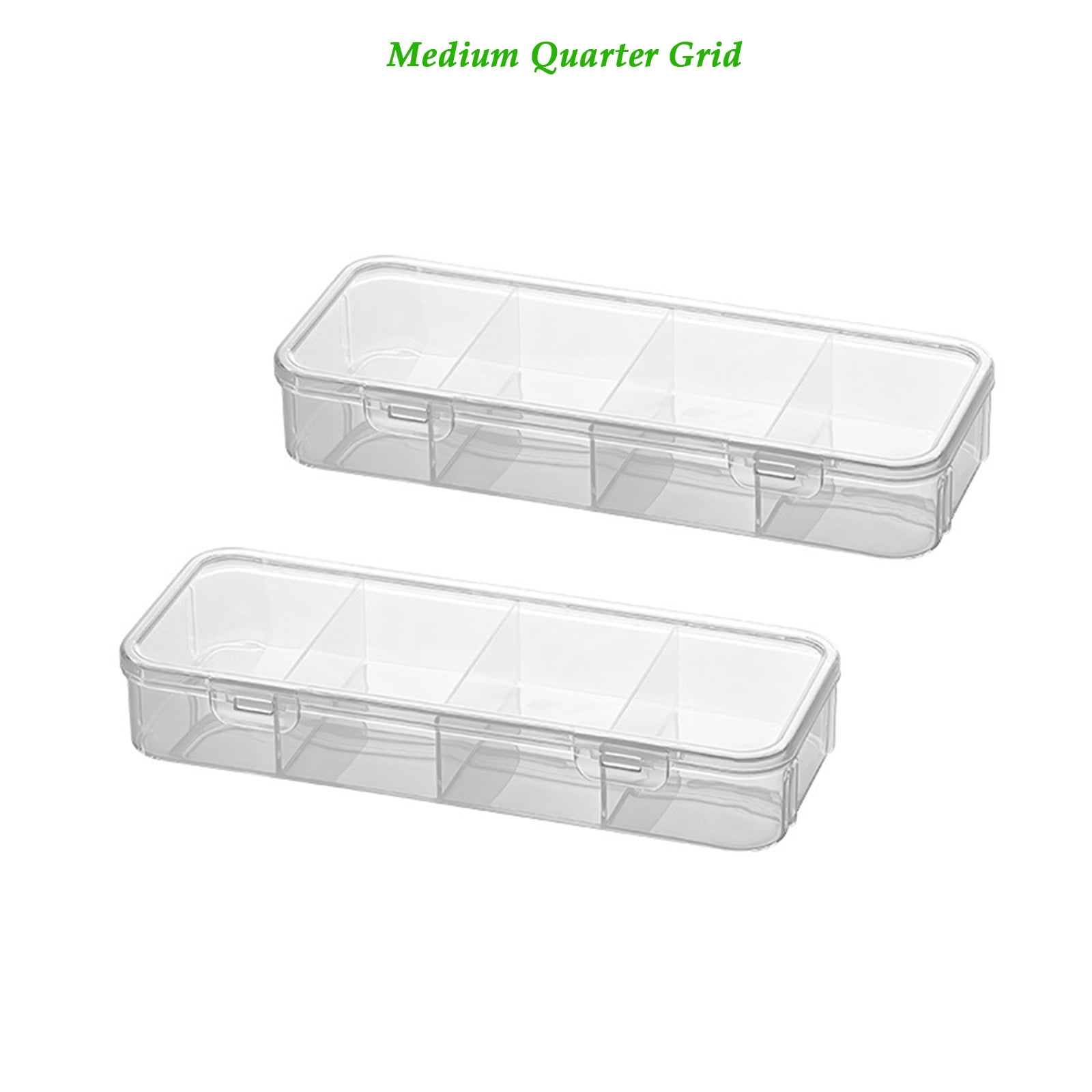 Lunxisen 3 Pcs Extra Large Clear Pencil Box Stackable Organizer Translucent Storage For Office Supplies Pens Markers Erasers