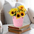 thumbnail image 1 of Lunxisen 3 Pcs Metal Bucket, Rustic Farmhouse Metal Flower Vase , Vintage Plant Vase , Decorative Tin Pails with Handles for Wedding Decorations, 1 of 8
