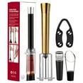 thumbnail image 1 of Lunxisen 3 Pcs Portable Wine Opener Set Corkscrew Aerator Pourer Essential Bar Tools Kit for Home Entertaining, 1 of 8