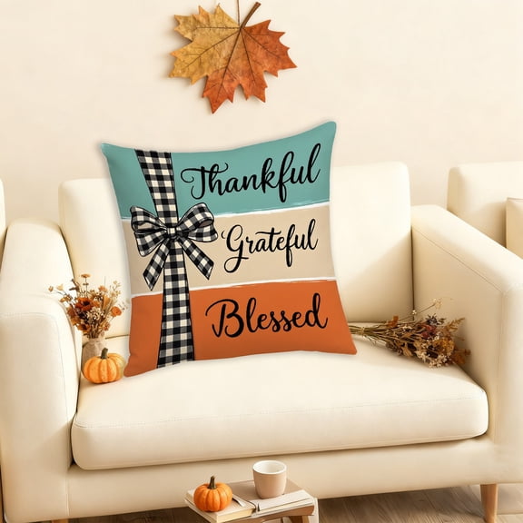 Lunxisen 3 Pcs Thanksgiving Festival Square Maple Leaf Pillow Embroidery Cut Velvet Cushion Case Luxury Modern Lumbar Throw Pillow Cover Decorative Pillow