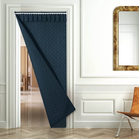 Lunxisen 3 Pcs Thermal Door Curtain, Insulated Door Curtain, Temporary Door, Door Cover, Durable Upgraded Oxford Cloth Thicken Cotton Fill, Soundproof and Windproof(80*200cm)