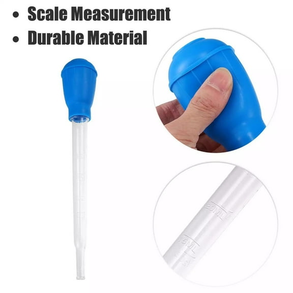 Lunxisen 3 Pcs Turkey Baster, Baster Syringe for Home Baking and Roaster Turkey, Include Detachable Food Grade Silicone Bulb, Meat Injector Needle