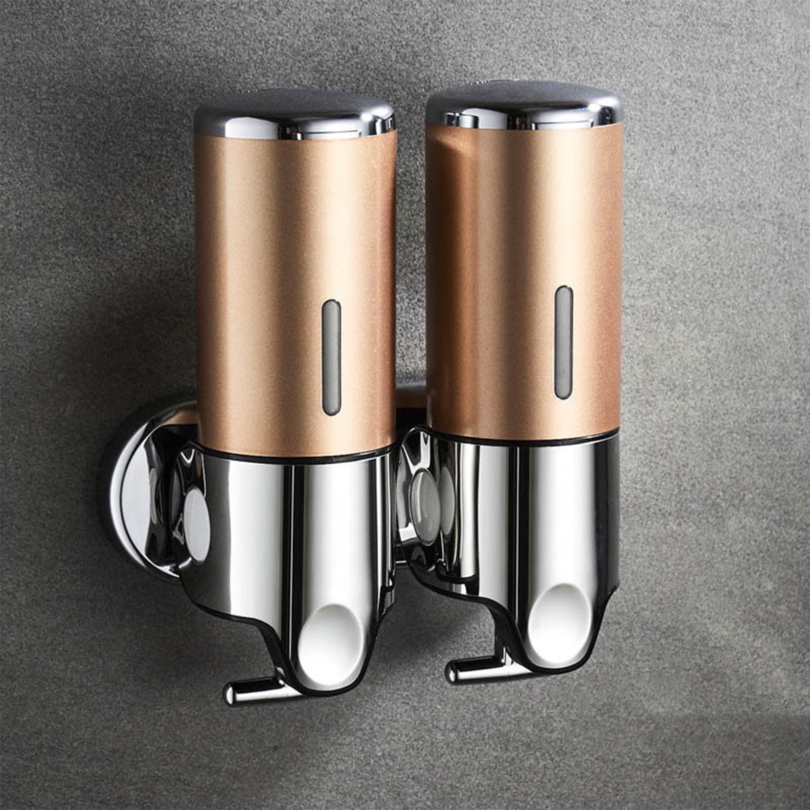 Lunxisen 3 Pcs Wall Mounted Shower Gel Dispenser Hands Free Soap Pump for Bathroom Kitchen Hotel Commercial Use Automatic Liquid Soap Dispenser