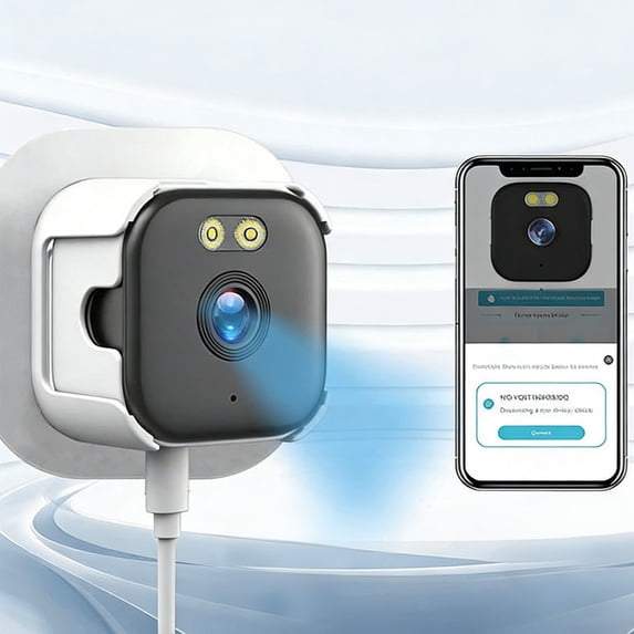 Lunxisen 3 Pcs WiFi Security Camera Indoor Outdoor Wireless Home Surveillance System HD Night Vision Motion Detection Pet Monitor