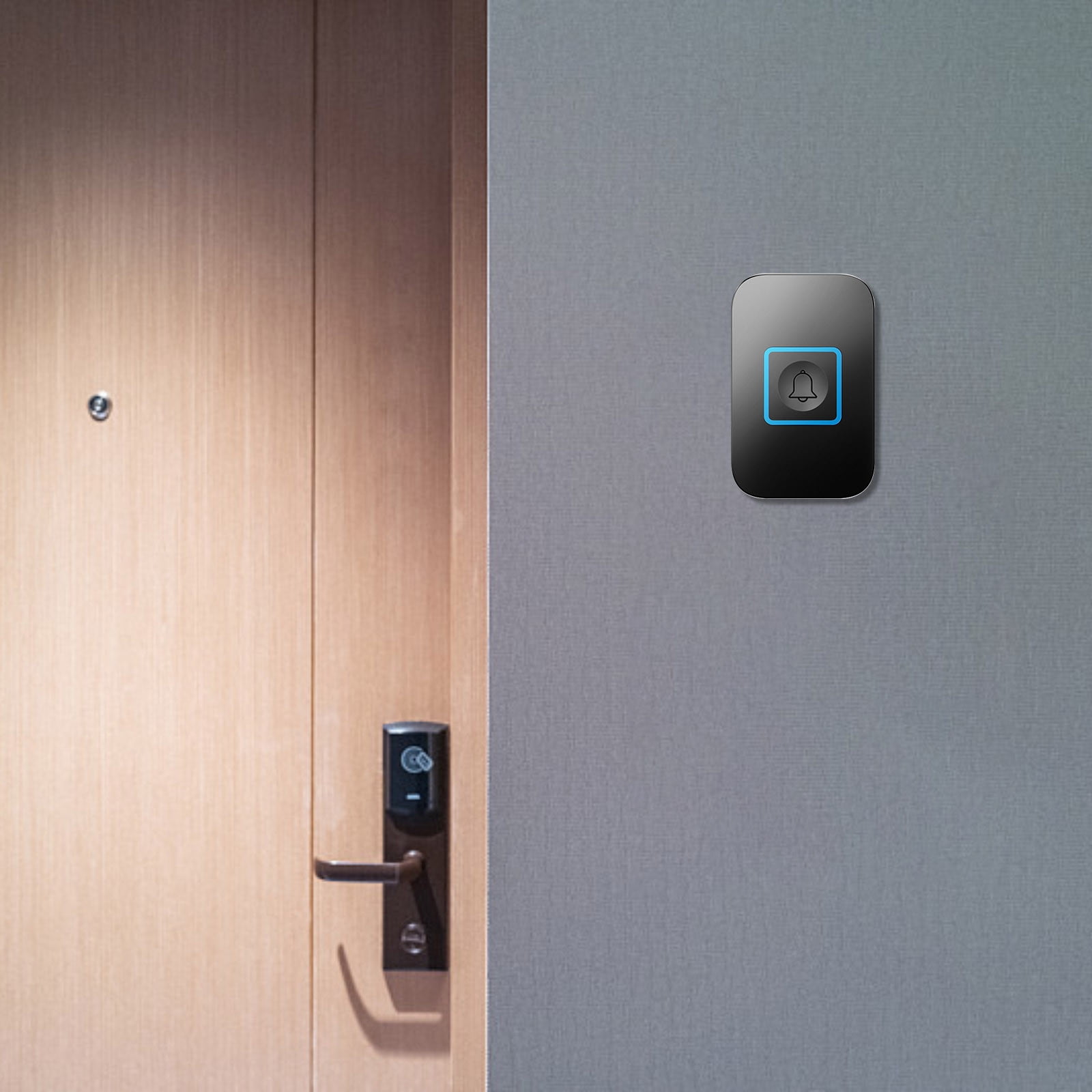 Lunxisen 3 Pcs Wireless Doorbell, Waterproof Door Bell Ringer Wireless Range, Buttons Different Tones, Volume Levels LED Flash, Door Bells Chimes for Home