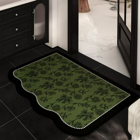 Lunxisen 4 Pcs Bath Mat Super Soft Absorbent Quick Dry Memory Foam Bathroom Rugs, Machine Washable Non Slip Floor Carpet for Tub Shower Single Sink(60*40cm)