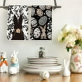 thumbnail image 1 of Lunxisen 4 Pcs Black Bunny Eggs Flower Easter Kitchen Towels Dish Towels, Spring Farmhouse Leaves Decoration Hand Towels, 1 of 8