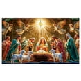thumbnail image 1 of Lunxisen 4 Pcs Christmas Banner Holy Family Baby and Star of Bethlehem Religious Holiday Decoration(150*300cm), 1 of 8