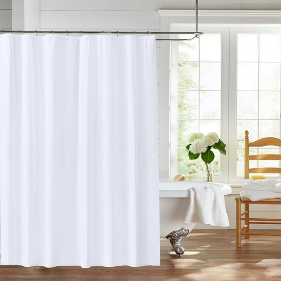 Lunxisen 4 Pcs Fabric Shower Curtain or Liner Bath Stall Size, Hotel Quality, Washable, Water Repellent, Bathroom Curtains(180*180cm)