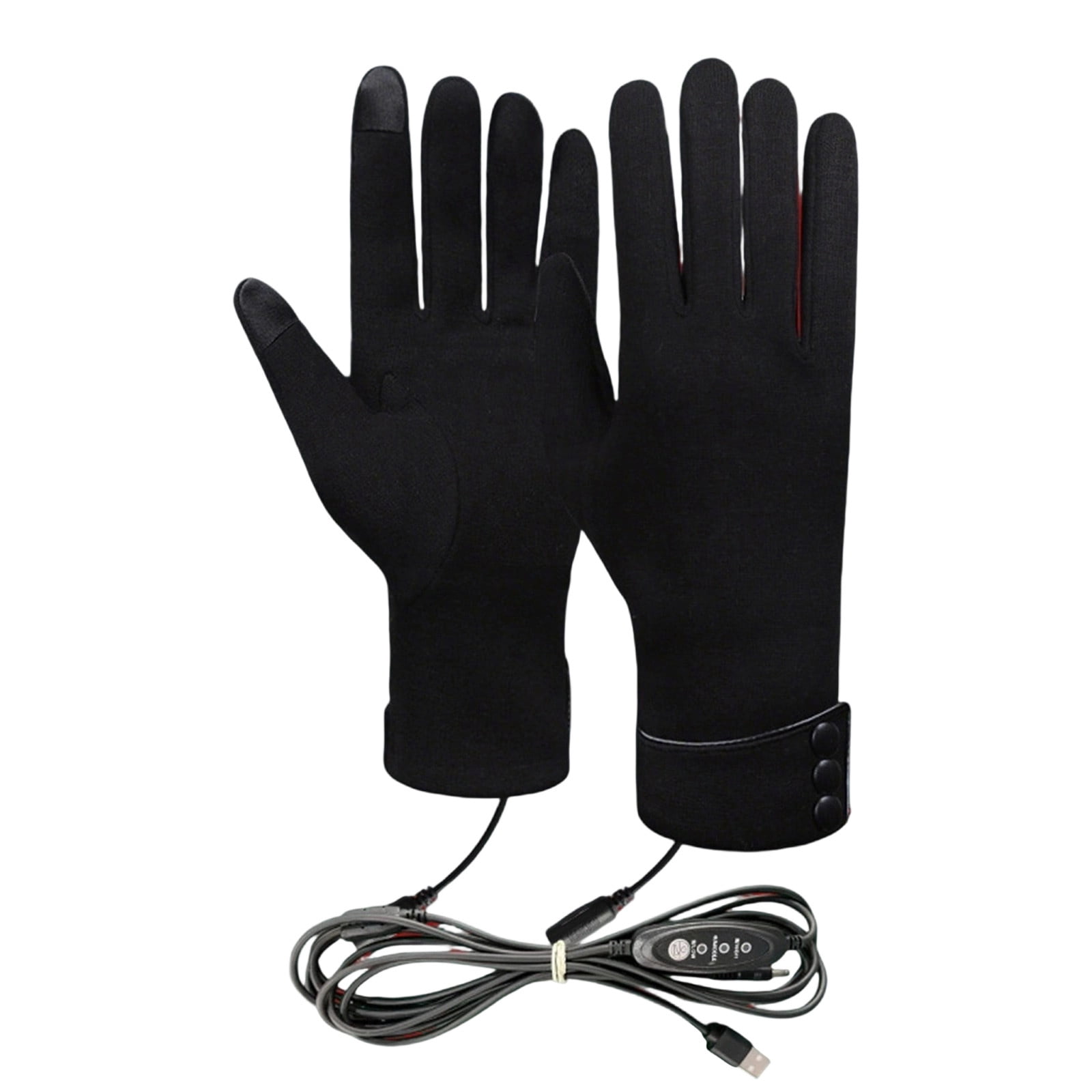 Lunxisen 4 Pcs Portable Heated Gloves Fingerless Rechargeable Hand Warmer for Cold Weather Indoor Outdoor Winter Activities Arthritis Pain Relief