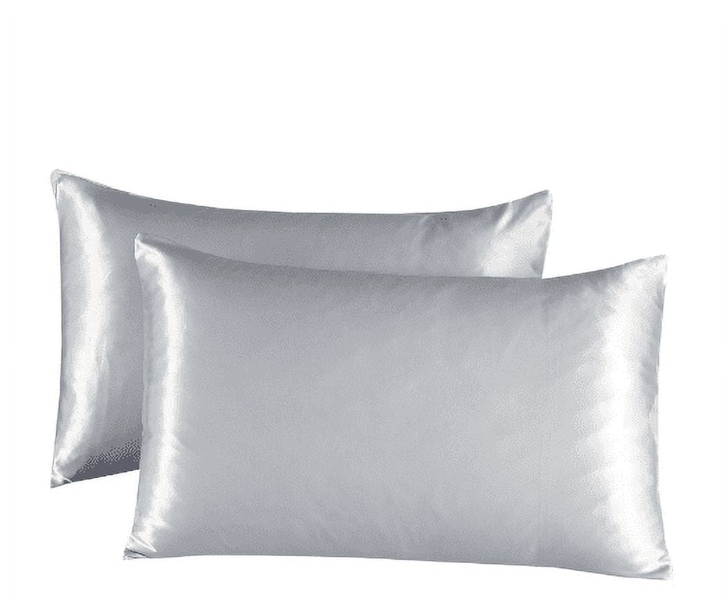 Lunxisen 4 Pcs Satin Pillowcase for Hair and Skin Queen Pillowcase with Envelope Closure, Similar to Silk Pillow Cases, Gifts for Women Men(20*36in)