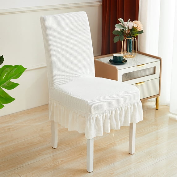 Lunxisen 4 Pcs Stretch Spandex Dining Room Chair Covers Universal Removable Washable Chair Seat Slipcovers Protector for Kitchen, Ceremony, Wedding, Banquet, Hotel and Party