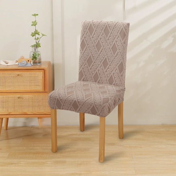 Lunxisen 4 Pcs Waterproof Dining Room Chair Covers, Super Fit Stretch Chairs Slipcovers Removable Washable Chair Seat Protectors for Home, Kitchen, Banquet