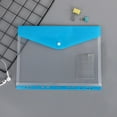 thumbnail image 1 of Lunxisen 4 pcs Plastic Envelopes Binder Pocket 11 Holes Expandable Binder Folders Document Pouch with Snap Button & Label Loose-Leaf Transparent for School Home Office, 1 of 6