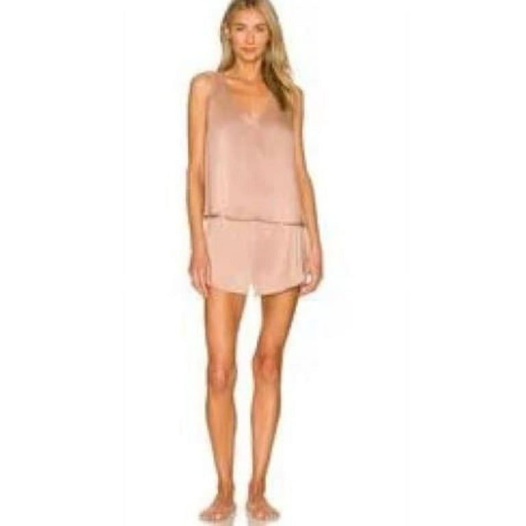 Lunya Women s Resort Linen Sleep Pajama Set Nude Medium Walmart