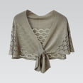 thumbnail image 1 of Luo Fashion Hollow Knit Short Shawl Lightweight Fashionable Versatile Women's Wrap, 1 of 5
