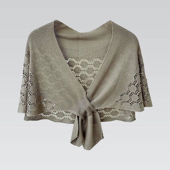 Luo Fashion Hollow Knit Short Shawl Lightweight Fashionable Versatile Women's Wrap