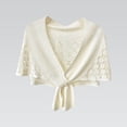 thumbnail image 1 of Luo Fashion Hollow Knit Short Shawl Lightweight Fashionable Versatile Women's Wrap, 1 of 5