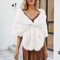 thumbnail image 1 of Luo Fashion Luxurious Collar Shrug Wrap Women's Wedding Dinner Party Shawl Cape, 1 of 5