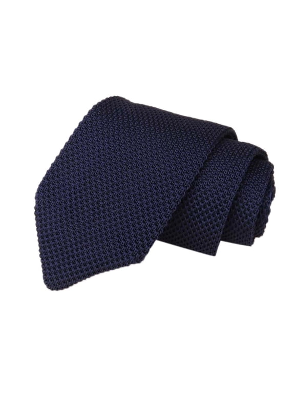 Men's Skinny Knit Tie Crochet Stripe Wedding Classic Necktie