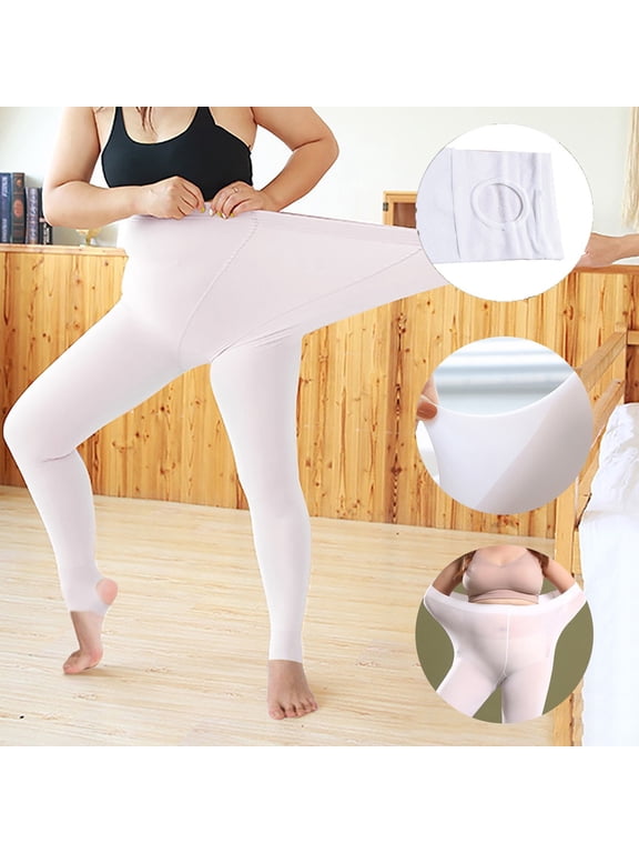 Plus Size Soft Semi-Opaque Tights 80D Velvet Dance Breathable Elastic Pantyhose