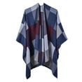 thumbnail image 1 of Luo Fashion Split Design Double-Sided Thickened Shawl Women's Fashion Warm Scarf, 1 of 3