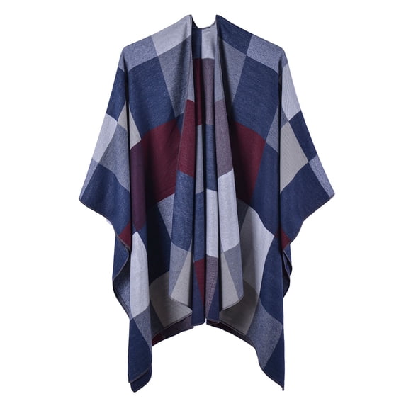 Luo Fashion Split Design Double-Sided Thickened Shawl Women's Fashion Warm Scarf
