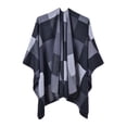 thumbnail image 1 of Luo Fashion Split Design Double-Sided Thickened Shawl Women's Fashion Warm Scarf, 1 of 2